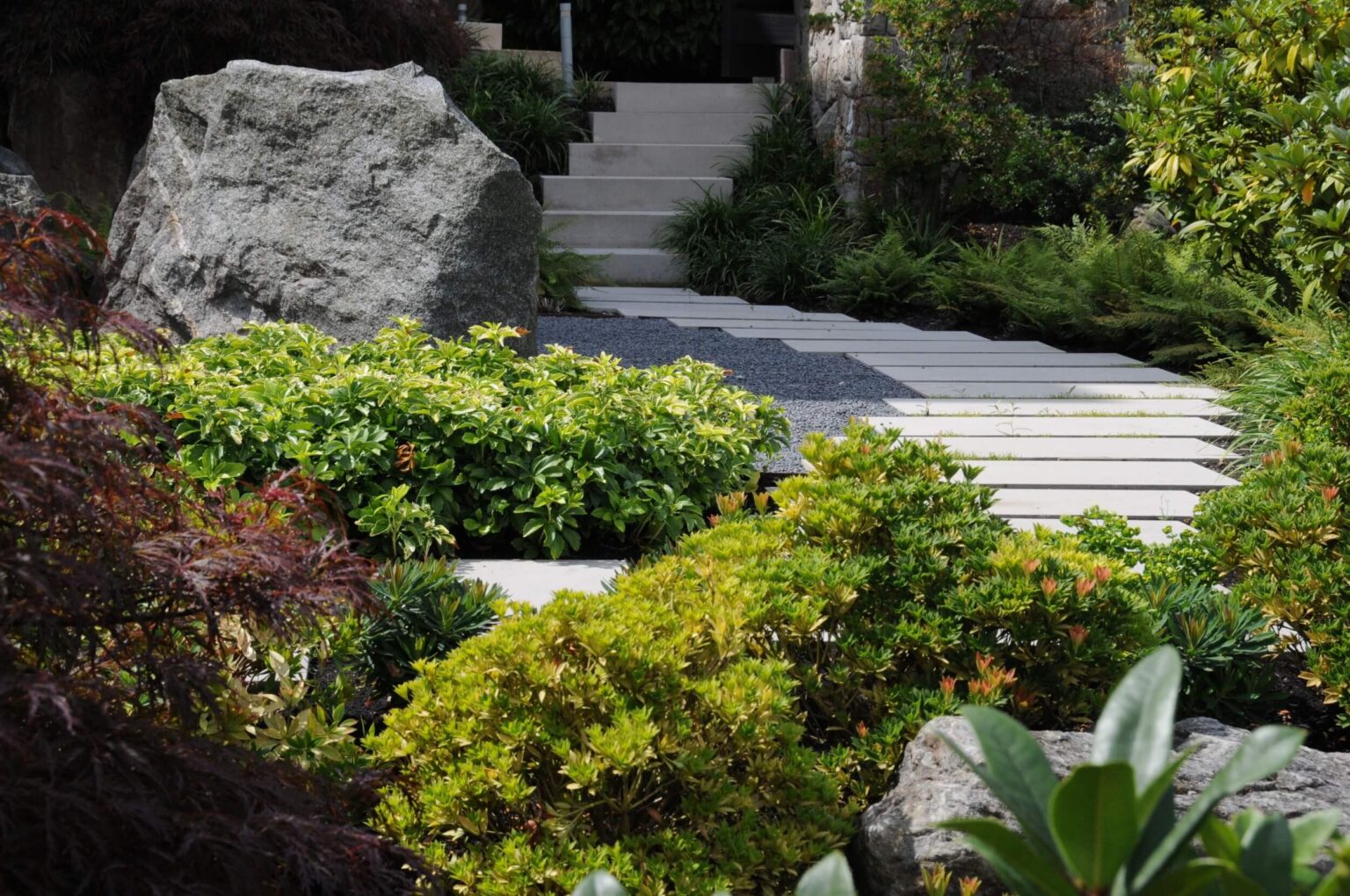 High end landscape construction by Fossil Landscape Construction in Vancouver BC featuring refined outdoor spaces, detailed craftsmanship and timeless design.