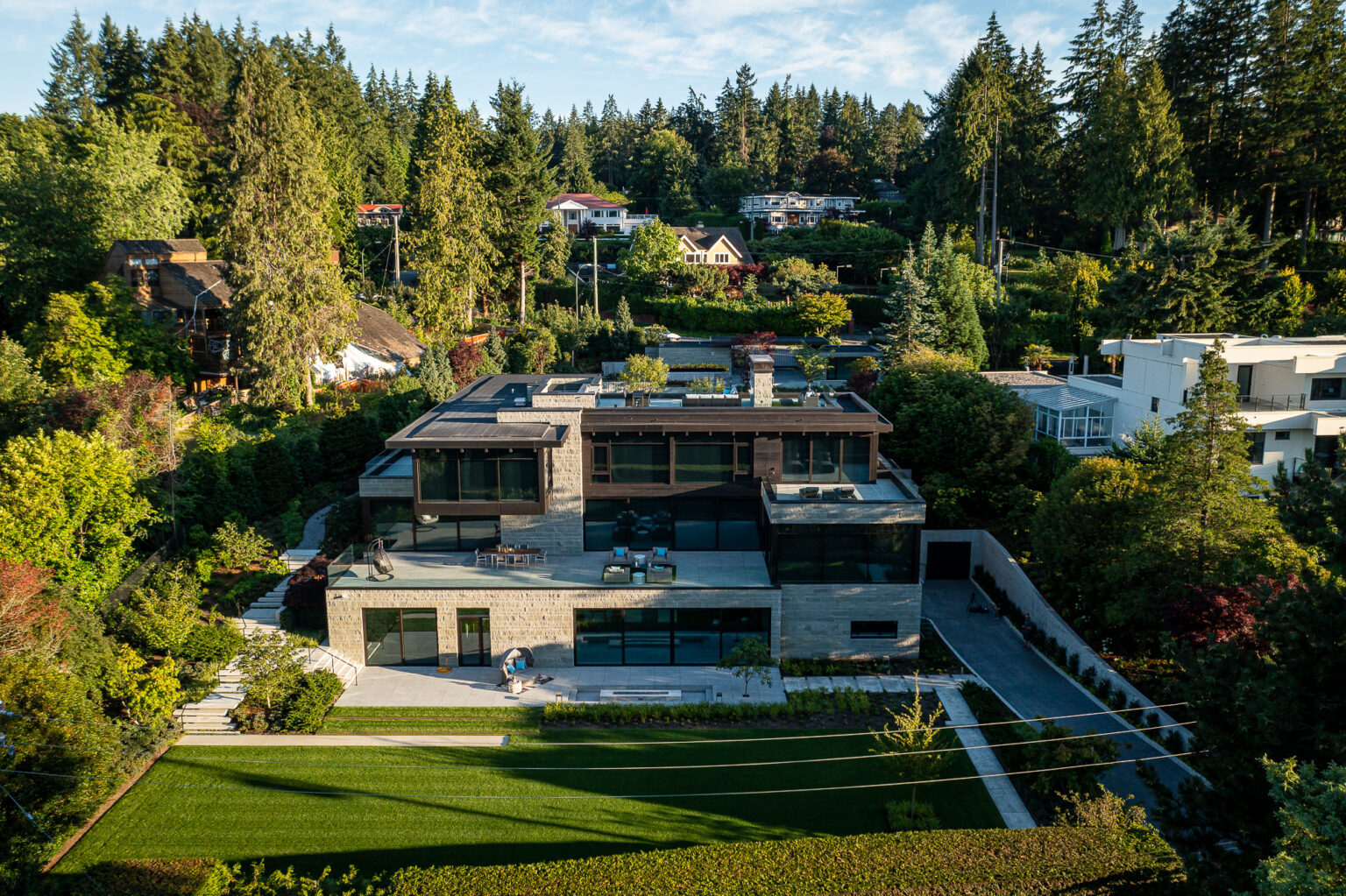 High end landscape construction by Fossil Landscape Construction in Vancouver BC featuring refined outdoor spaces, detailed craftsmanship and timeless design.