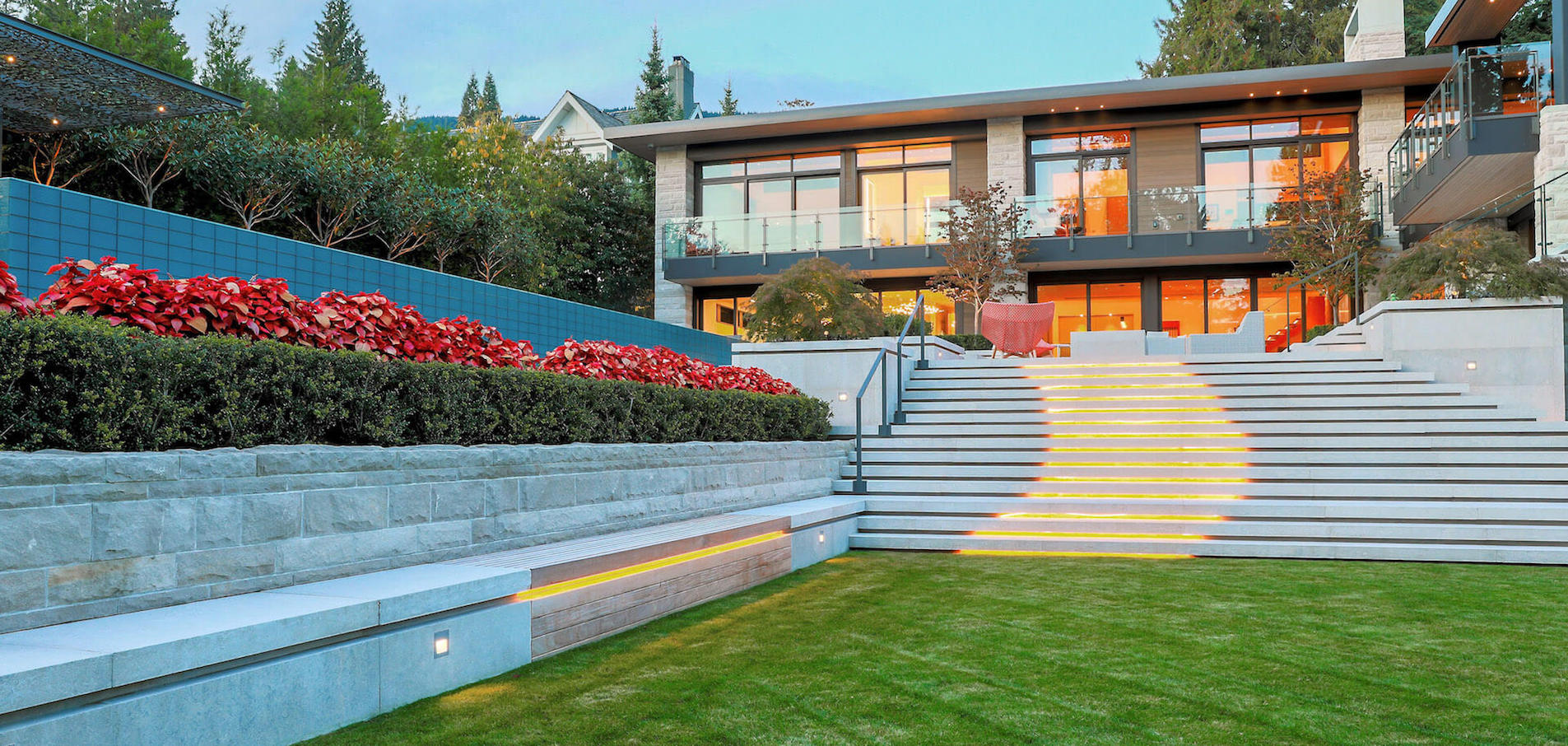 High end landscape construction by Fossil Landscape Construction in Vancouver BC featuring refined outdoor spaces, detailed craftsmanship and timeless design.